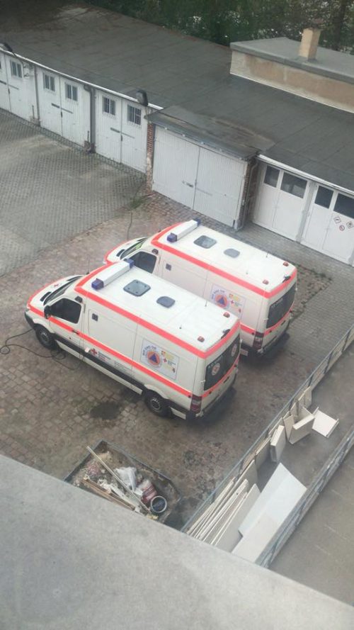 Krankenwagen von oben